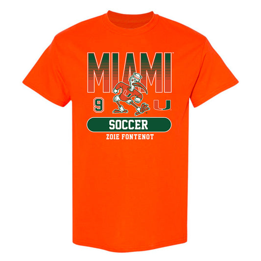 Miami - NCAA Women's Soccer : Zoie Fontenot - Classic Fashion Shersey T-Shirt-0