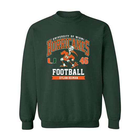 Miami - NCAA Football : Dylan Reiman - Classic Fashion Shersey Crewneck Sweatshirt