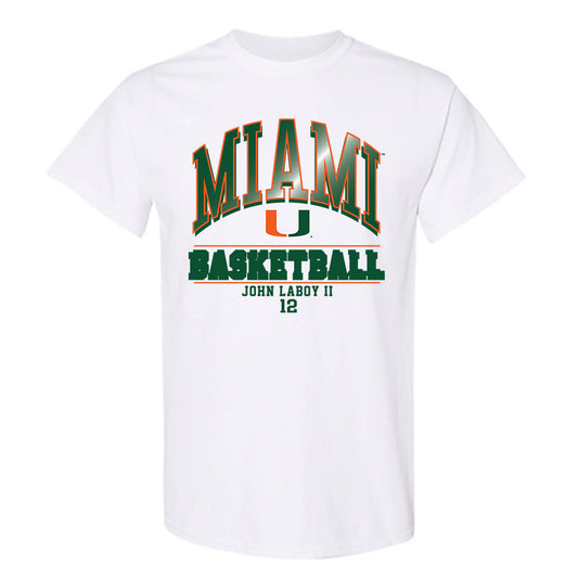 Miami - NCAA Men's Basketball : John Laboy II - Classic Fashion Shersey T-Shirt-0