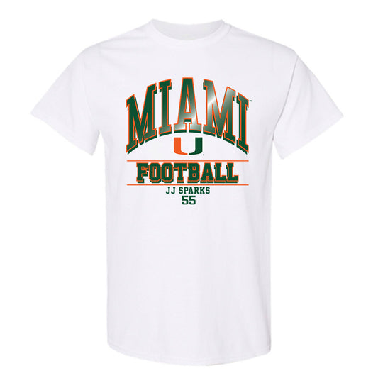 Miami - NCAA Football : JJ Sparks - Classic Fashion Shersey T-Shirt-0