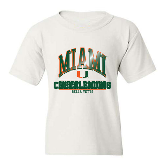 Miami - NCAA Cheerleading : Bella Yetts - Classic Fashion Shersey Youth T-Shirt-0