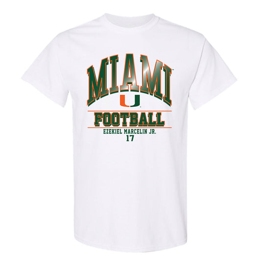 Miami - NCAA Football : Ezekiel Marcelin Jr. - Classic Fashion Shersey T-Shirt-0