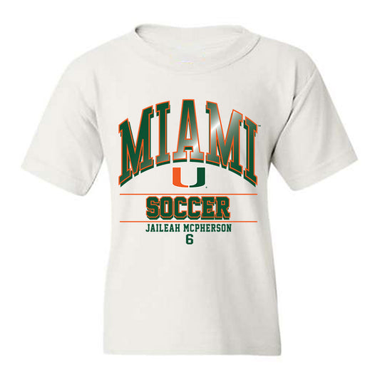 Miami - NCAA Women's Soccer : Jaileah Mcpherson - Classic Fashion Shersey Youth T-Shirt-0