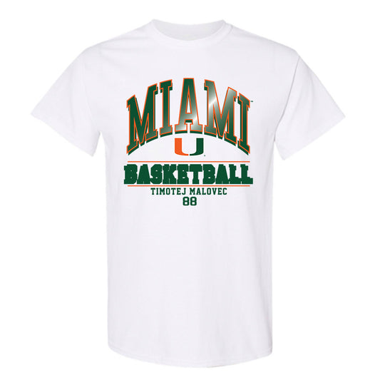 Miami - NCAA Men's Basketball : Timotej Malovec - Classic Fashion Shersey T-Shirt-0