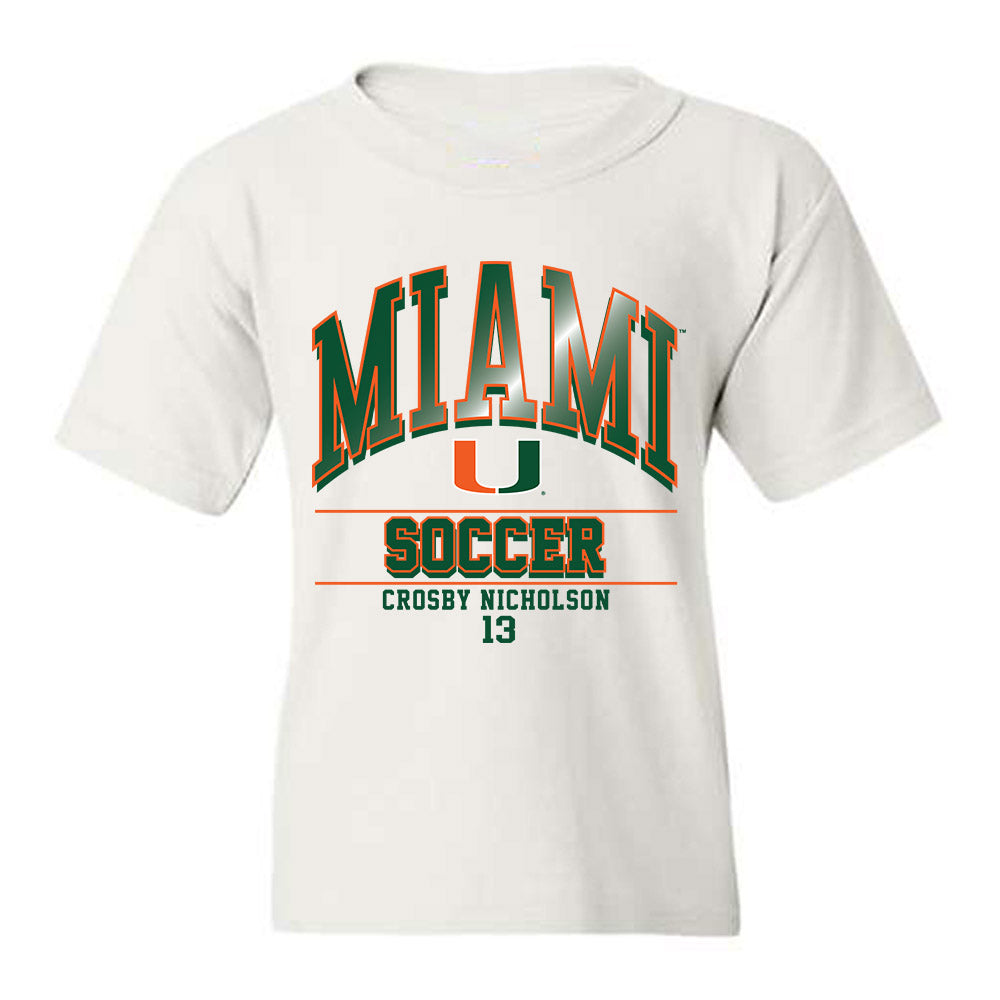 Miami - NCAA Women's Soccer : Crosby Nicholson - Classic Fashion Shersey Youth T-Shirt-0