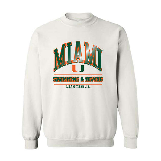 Miami - NCAA Women's Swimming & Diving : Leah Treglia - Classic Fashion Shersey Crewneck Sweatshirt-0