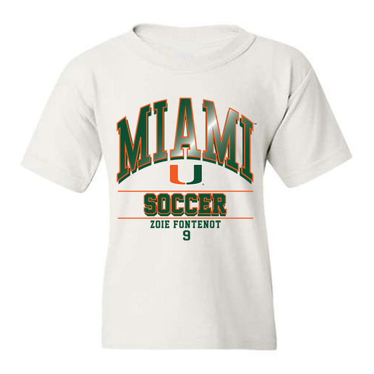 Miami - NCAA Women's Soccer : Zoie Fontenot - Classic Fashion Shersey Youth T-Shirt-0