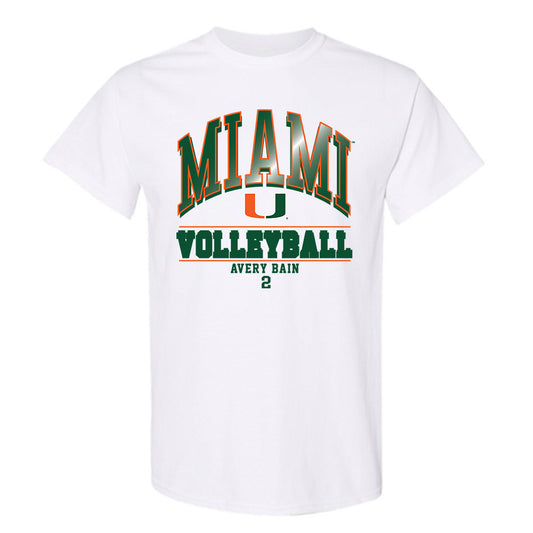 Miami - NCAA Women's Volleyball : Avery Bain - Classic Fashion Shersey T-Shirt-0