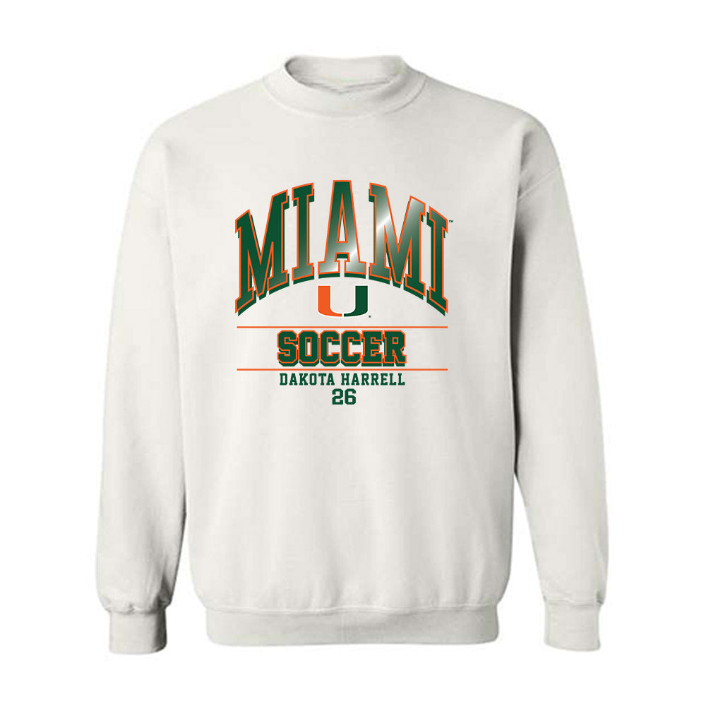 Miami - NCAA Women's Soccer : Dakota Harrell - Classic Fashion Shersey Crewneck Sweatshirt-0