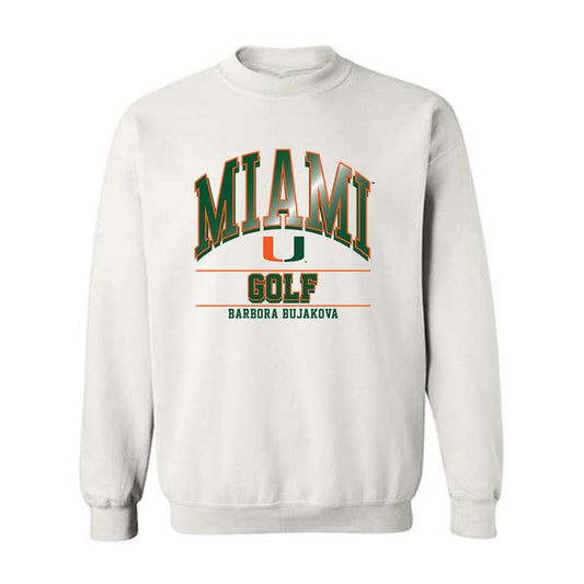 Miami - NCAA Women's Golf : Barbora Bujakova - Classic Fashion Shersey Crewneck Sweatshirt-0