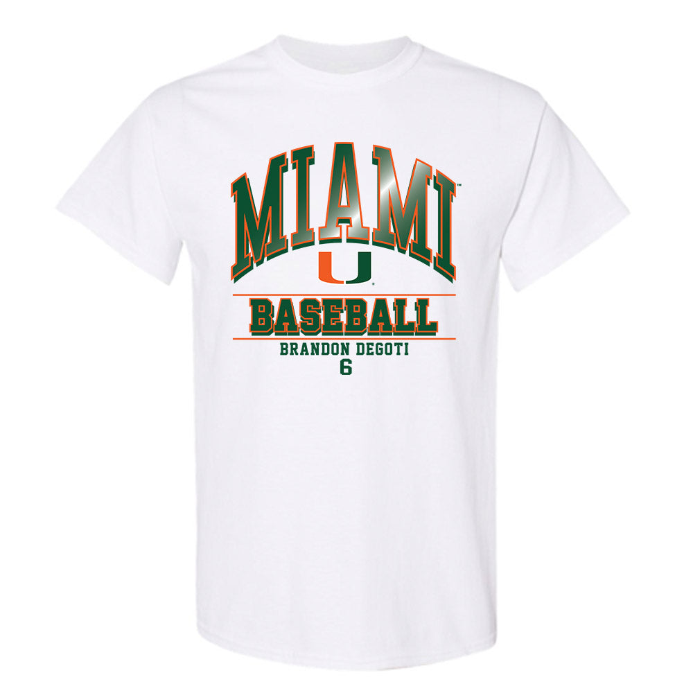 Miami - NCAA Baseball : Brandon DeGoti - Classic Fashion Shersey T-Shirt-0