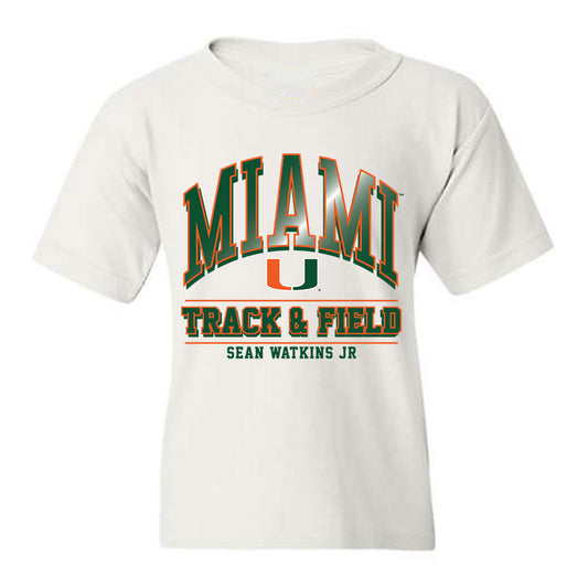 Miami - NCAA Men's Track & Field : Sean Watkins Jr - Classic Fashion Shersey Youth T-Shirt-0