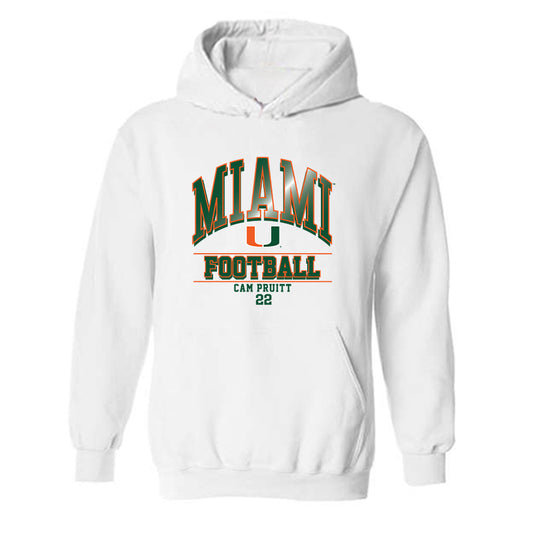 Miami - NCAA Football : Cam Pruitt - Classic Fashion Shersey Hooded Sweatshirt-0