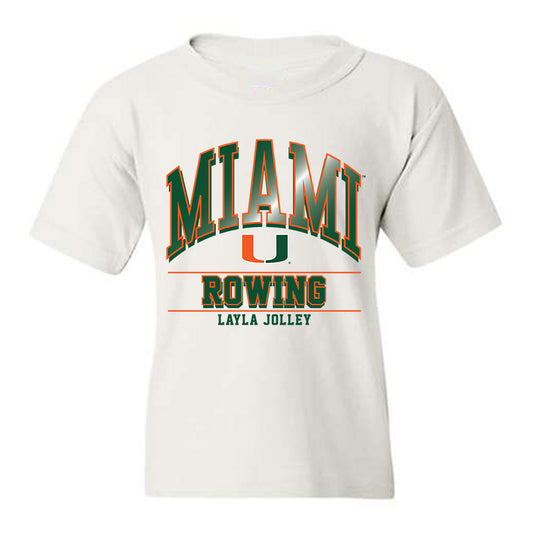 Miami - NCAA Women's Rowing : Layla Jolley - Classic Fashion Shersey Youth T-Shirt-0