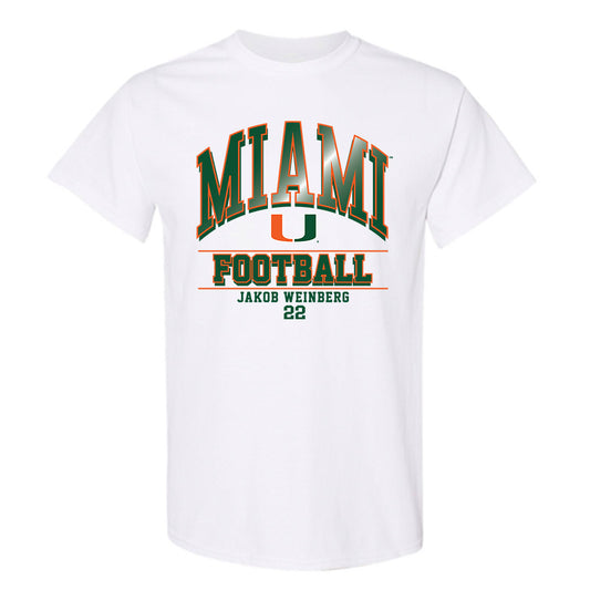 Miami - NCAA Football : Jakob Weinberg - Classic Fashion Shersey T-Shirt-0