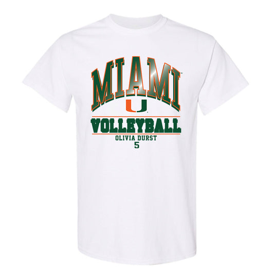 Miami - NCAA Women's Volleyball : Olivia Durst - Classic Fashion Shersey T-Shirt-0