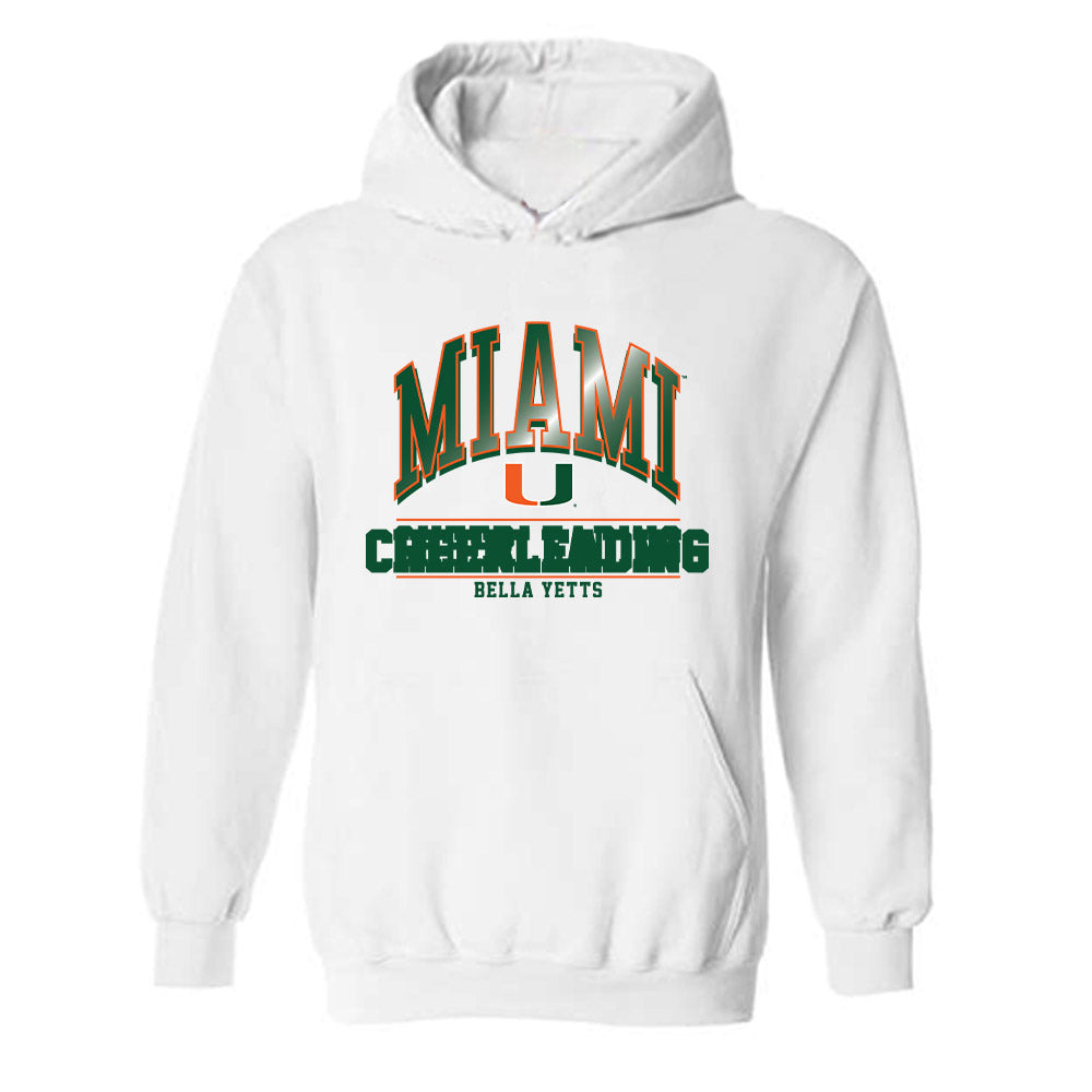 Miami - NCAA Cheerleading : Bella Yetts - Classic Fashion Shersey Hooded Sweatshirt-0