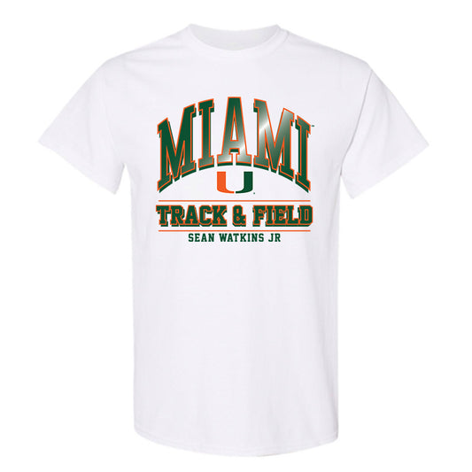 Miami - NCAA Men's Track & Field : Sean Watkins Jr - Classic Fashion Shersey T-Shirt-0