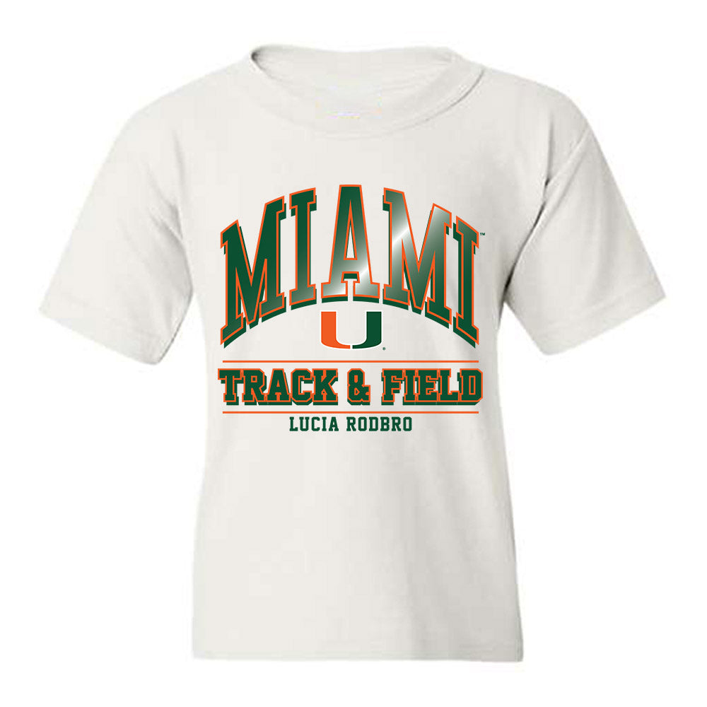 Miami - NCAA Women's Track & Field : Lucia Rodbro - Classic Fashion Shersey Youth T-Shirt-0