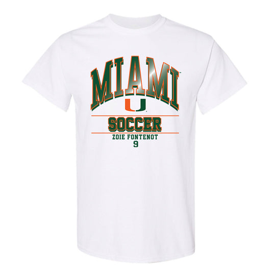 Miami - NCAA Women's Soccer : Zoie Fontenot - Classic Fashion Shersey T-Shirt-0