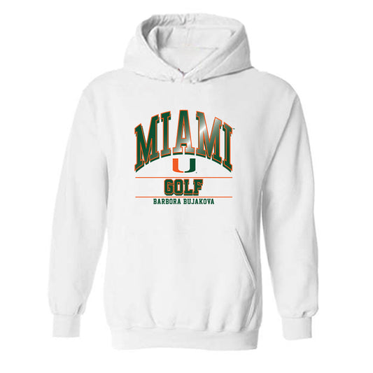 Miami - NCAA Women's Golf : Barbora Bujakova - Classic Fashion Shersey Hooded Sweatshirt-0
