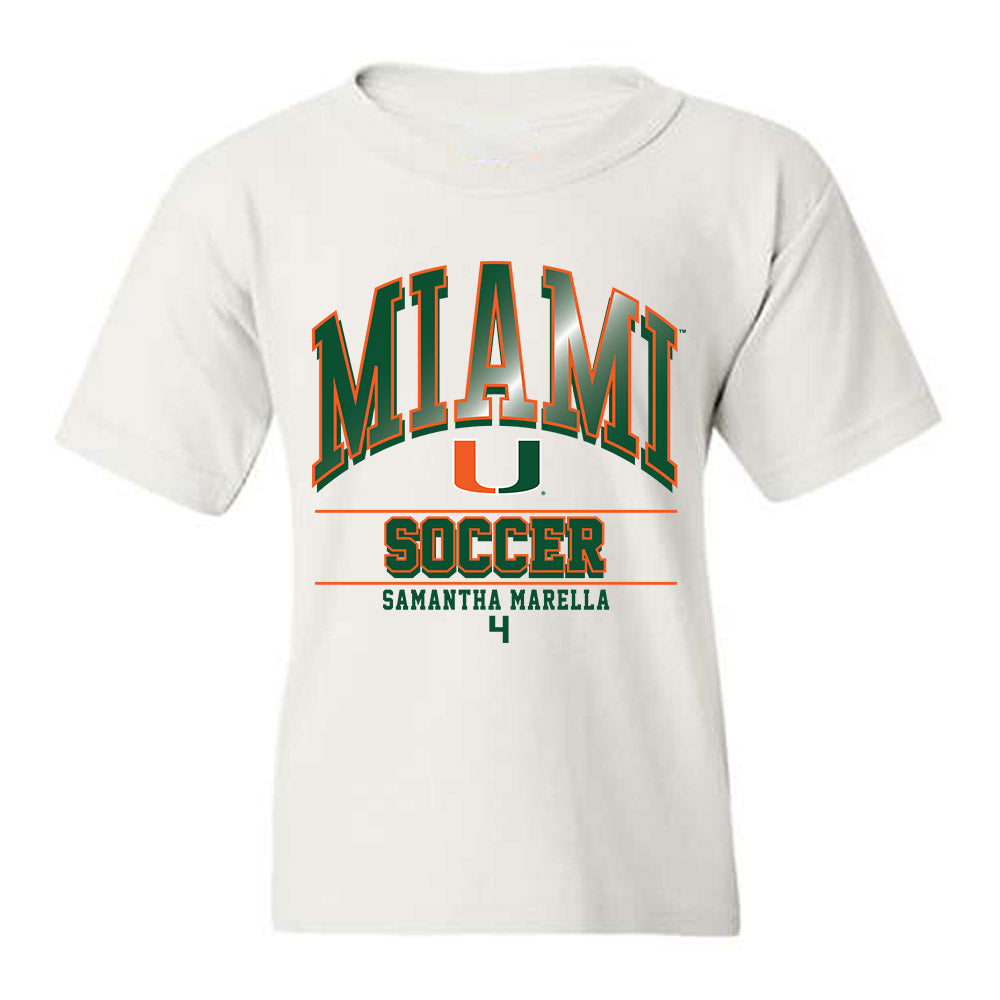 Miami - NCAA Women's Soccer : samantha marella - Classic Fashion Shersey Youth T-Shirt-0