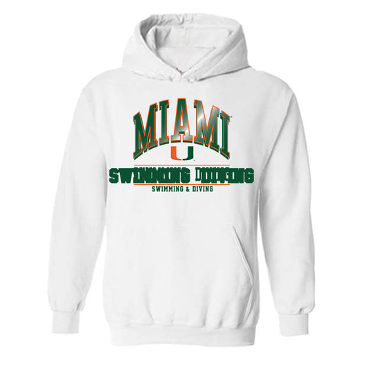 Miami - NCAA Women's Swimming & Diving : Leah Treglia - Classic Fashion Shersey Hooded Sweatshirt-0