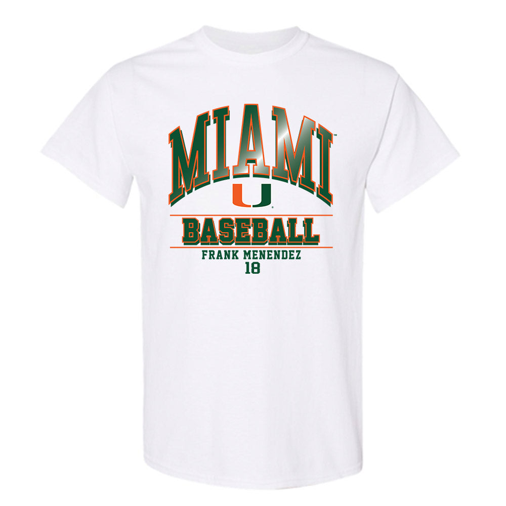 Miami - NCAA Baseball : Frank Menendez - Classic Fashion Shersey T-Shirt-0