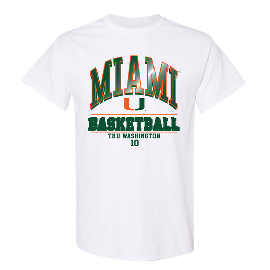 Miami - NCAA Men's Basketball : Tru Washington - Classic Fashion Shersey T-Shirt-0
