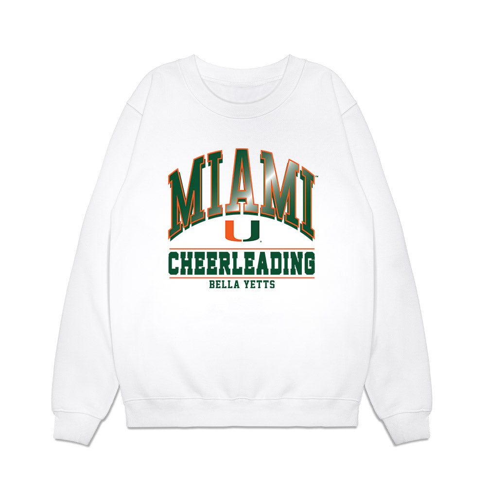 Miami - NCAA Cheerleading : Bella Yetts - Classic Fashion Shersey Crewneck Sweatshirt-0