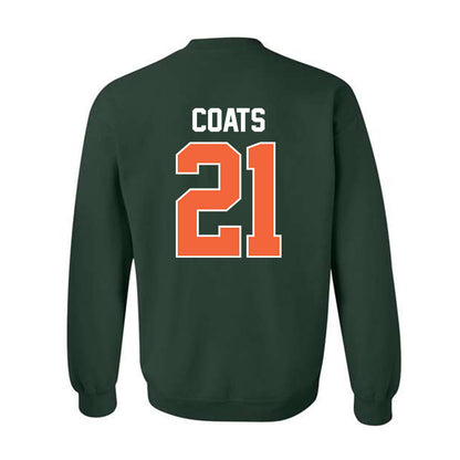 Miami - NCAA Baseball : TJ Coats - Sports Shersey Crewneck Sweatshirt-1