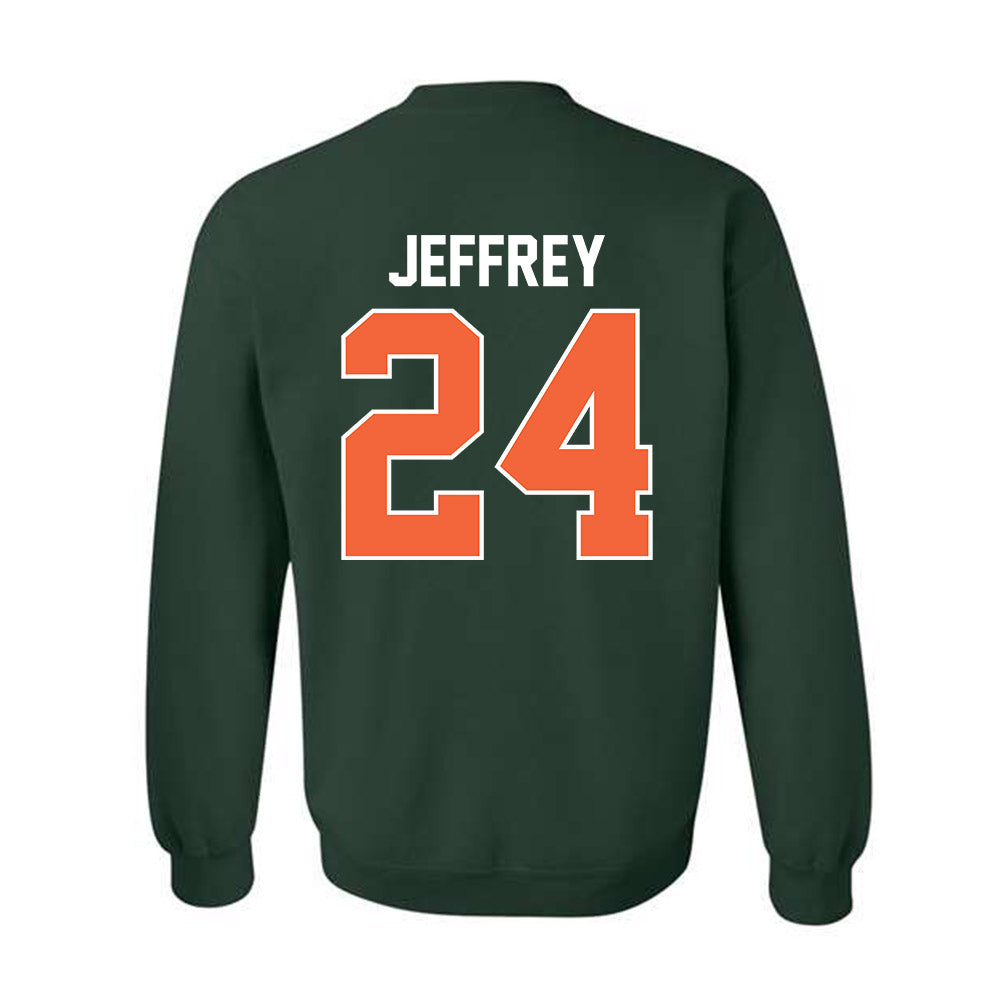 Miami - NCAA Baseball : Donavan Jeffrey - Sports Shersey Crewneck Sweatshirt-1