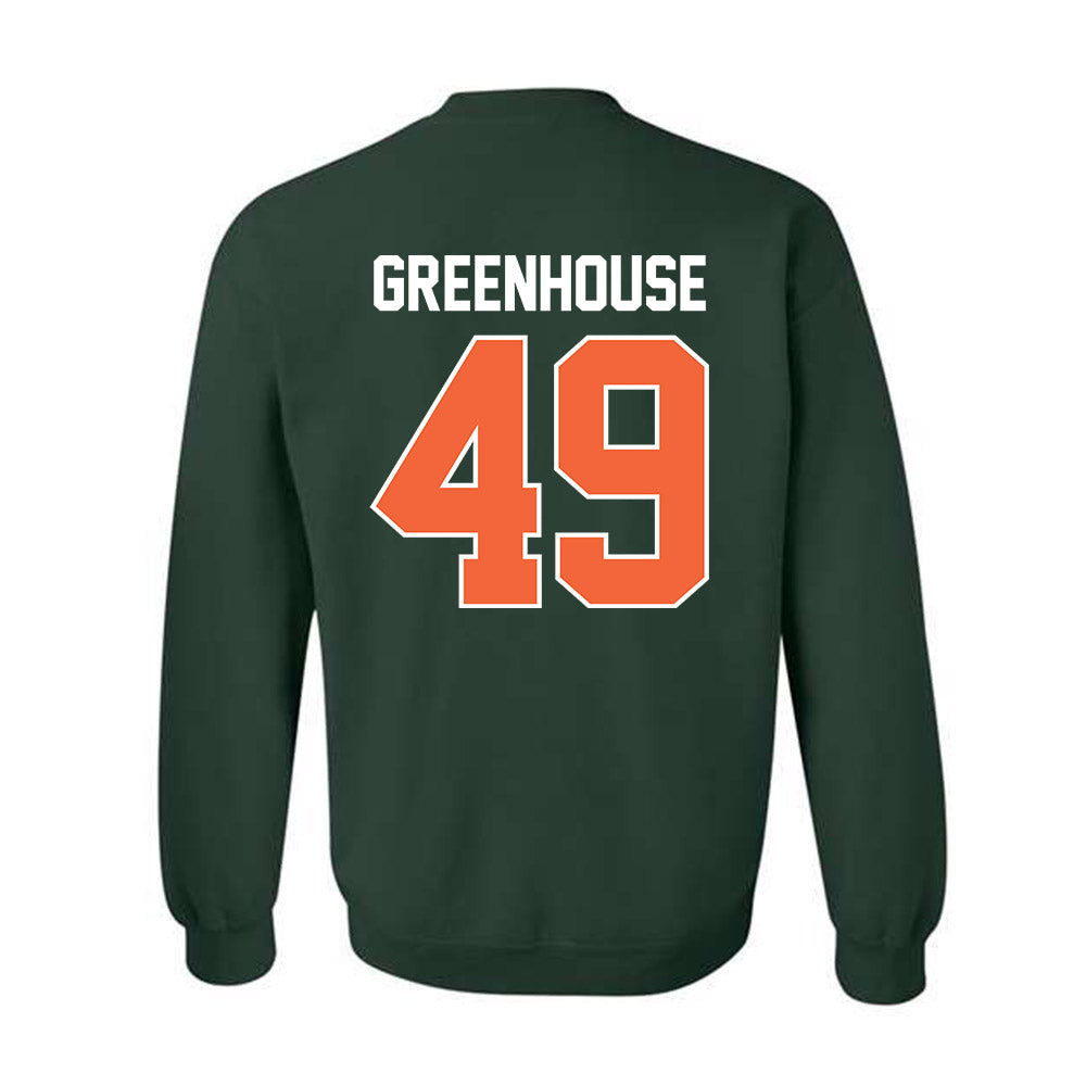 Miami - NCAA Baseball : Mason Greenhouse - Sports Shersey Crewneck Sweatshirt-1