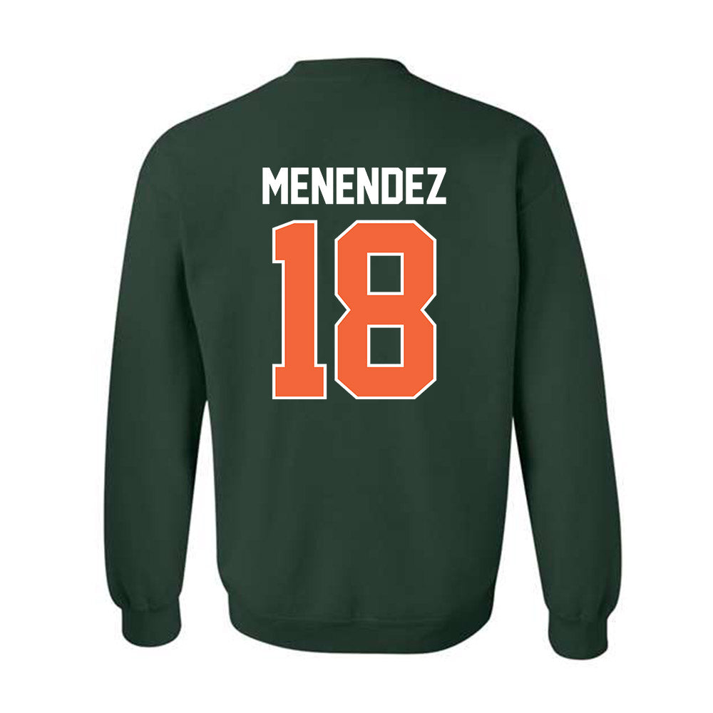 Miami - NCAA Baseball : Frank Menendez - Sports Shersey Crewneck Sweatshirt-1