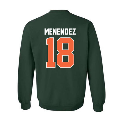 Miami - NCAA Baseball : Frank Menendez - Sports Shersey Crewneck Sweatshirt-1