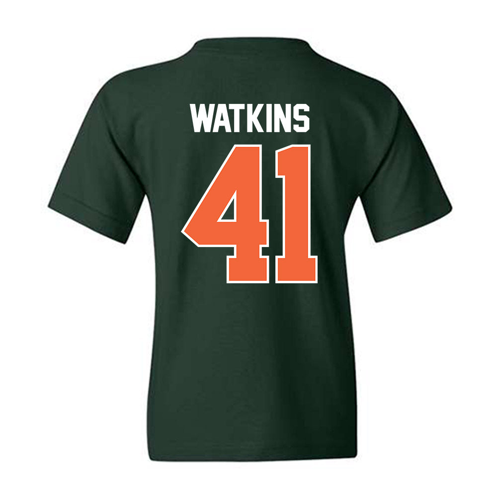 Miami - NCAA Baseball : Jailen Watkins - Sports Shersey Youth T-Shirt-1