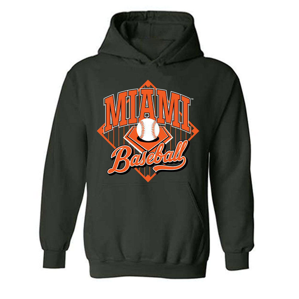 Miami - NCAA Baseball : Jack Durso - Sports Shersey Hooded Sweatshirt-0