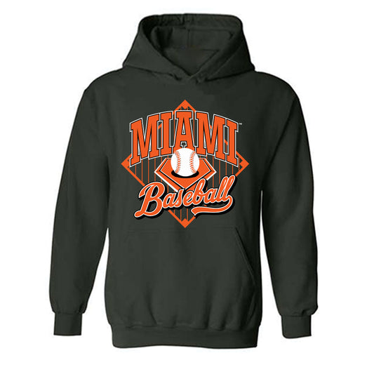 Miami - NCAA Baseball : Rob Evans - Sports Shersey Hooded Sweatshirt-0
