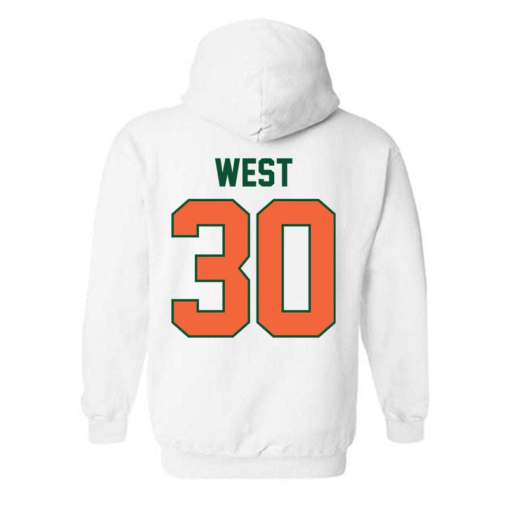 Miami - NCAA Baseball : Brylan West - Sports Shersey Hooded Sweatshirt-1