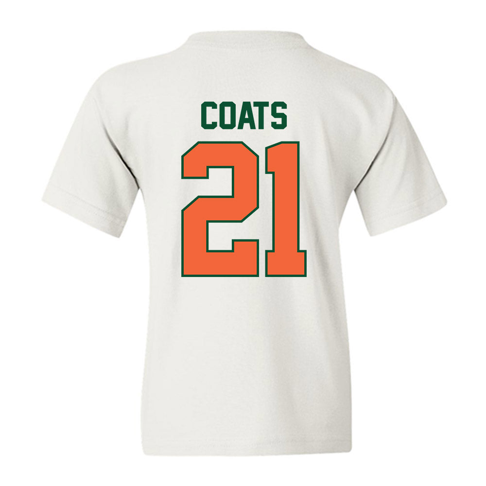 Miami - NCAA Baseball : TJ Coats - Sports Shersey Youth T-Shirt-1