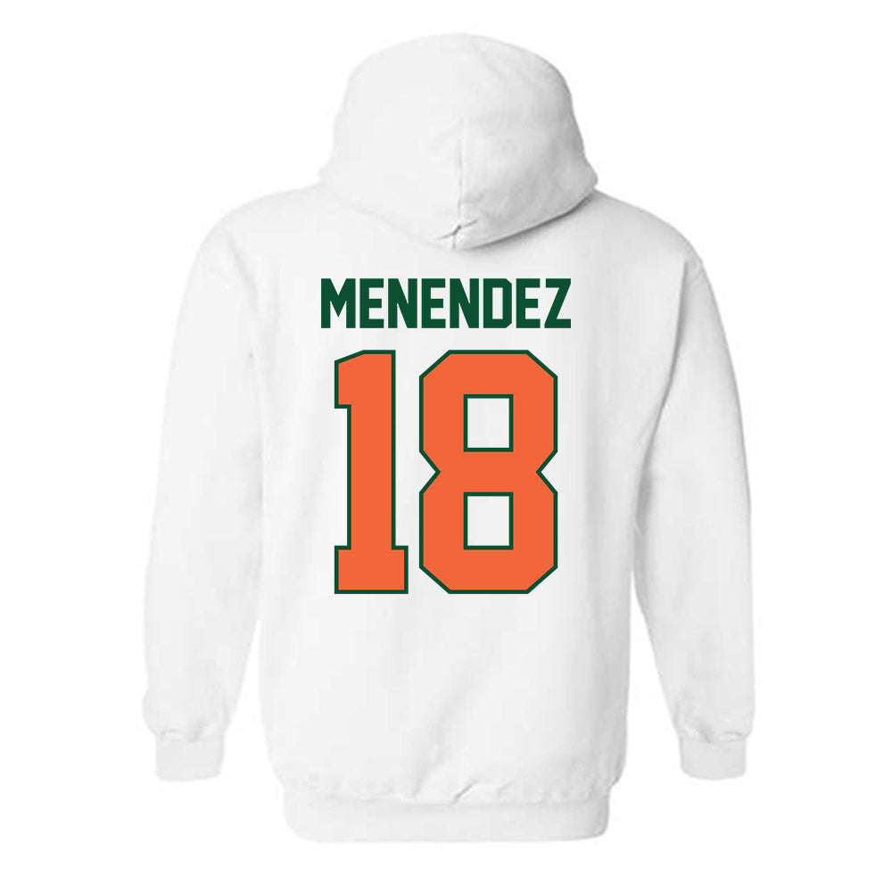 Miami - NCAA Baseball : Frank Menendez - Sports Shersey Hooded Sweatshirt-1