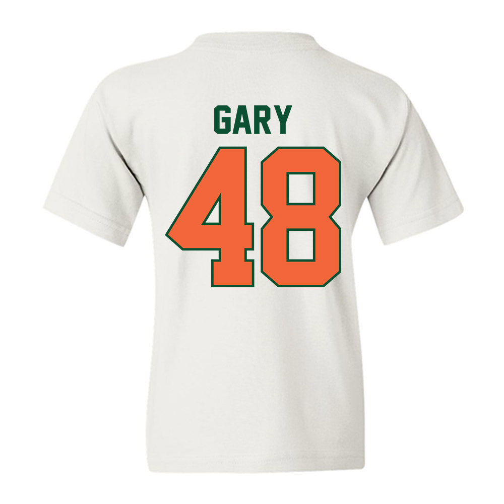 Miami - NCAA Baseball : Bennett Gary - Sports Shersey Youth T-Shirt-1