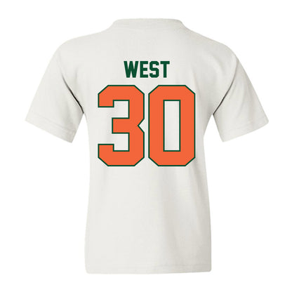 Miami - NCAA Baseball : Brylan West - Sports Shersey Youth T-Shirt-1