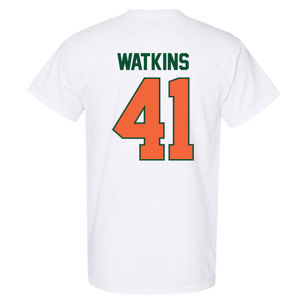 Miami - NCAA Baseball : Jailen Watkins - Sports Shersey T-Shirt-1