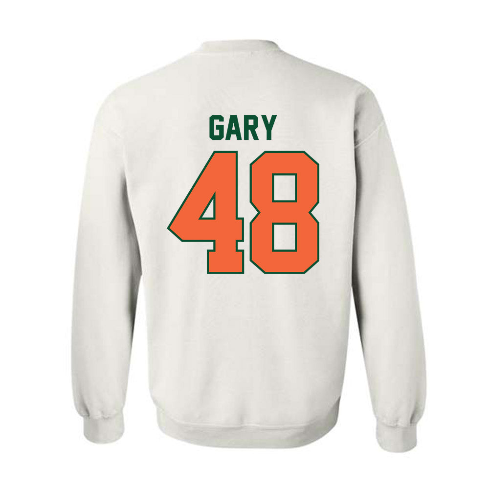 Miami - NCAA Baseball : Bennett Gary - Sports Shersey Crewneck Sweatshirt-1