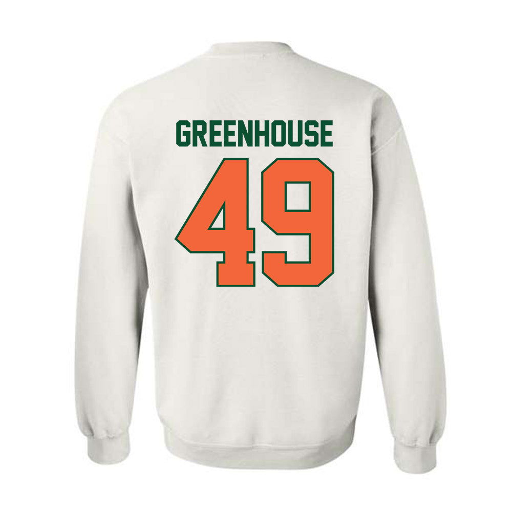 Miami - NCAA Baseball : Mason Greenhouse - Sports Shersey Crewneck Sweatshirt-1
