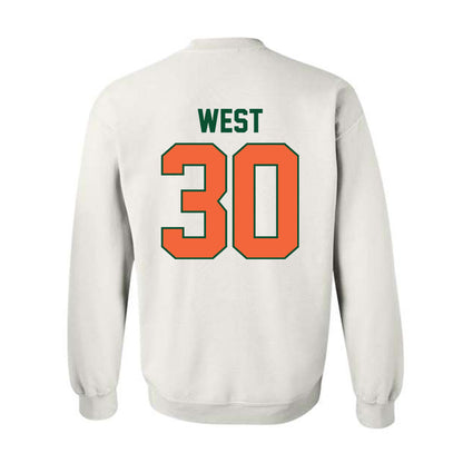 Miami - NCAA Baseball : Brylan West - Sports Shersey Crewneck Sweatshirt-1