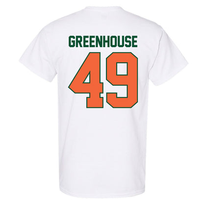 Miami - NCAA Baseball : Mason Greenhouse - Sports Shersey T-Shirt-1