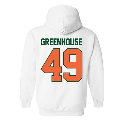 Miami - NCAA Baseball : Mason Greenhouse - Sports Shersey Hooded Sweatshirt-1