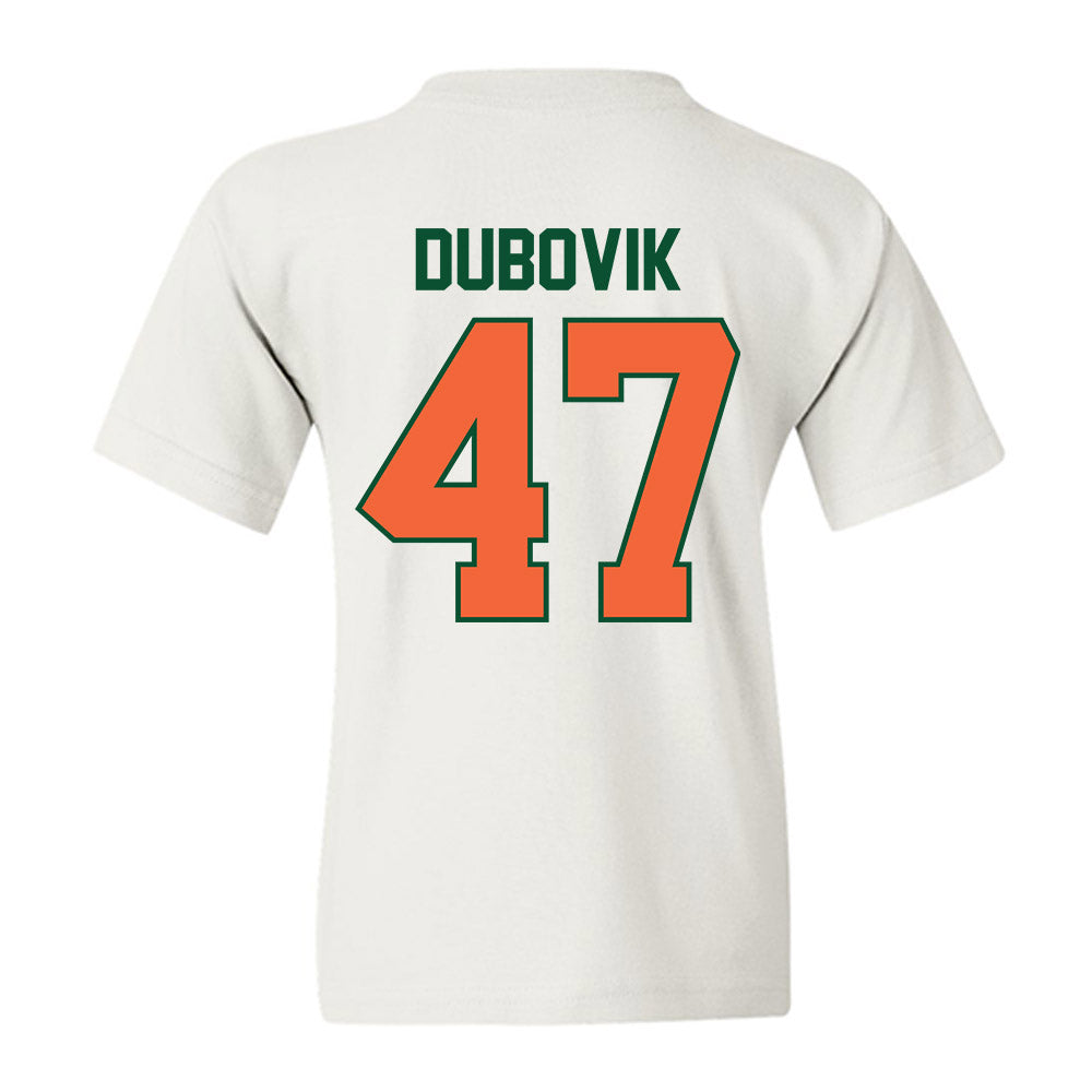 Miami - NCAA Baseball : Dylan Dubovik - Sports Shersey Youth T-Shirt-1